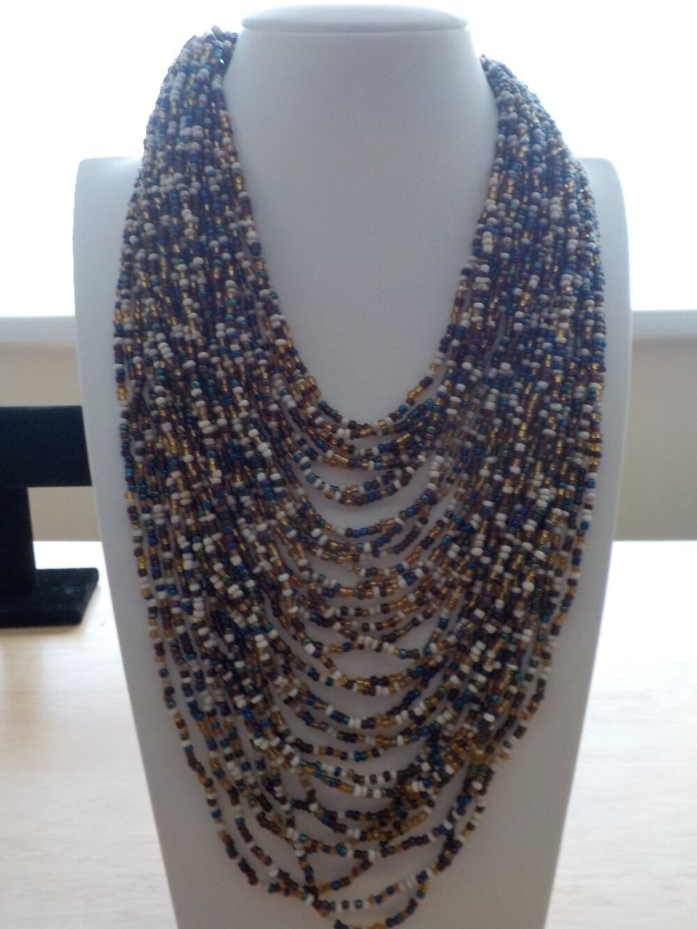 Necklace Beaded Multi Strand Multicolor (3016)